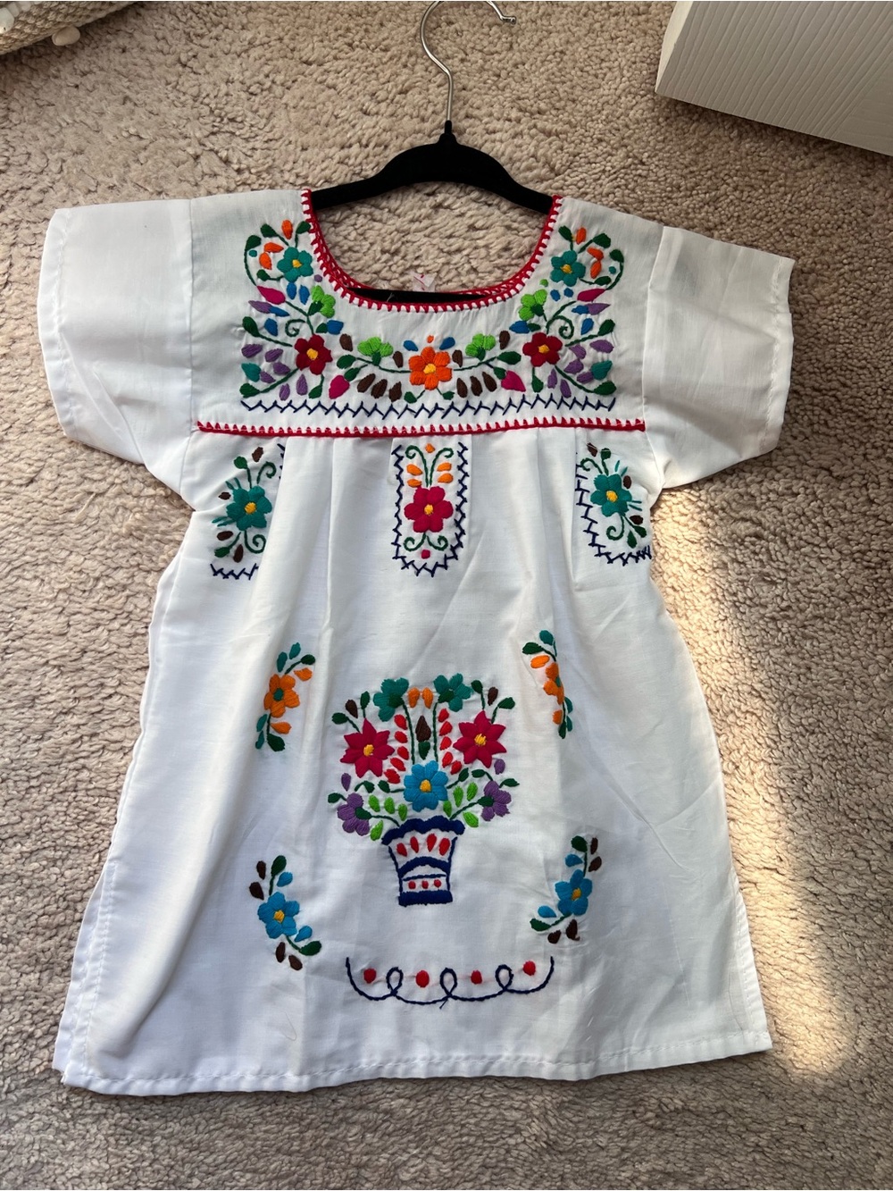 White Embroidered Baby Girl Dress